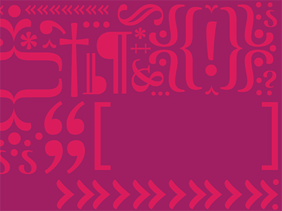 Chaneling Lubalin herb lubalin magenta pink punctuation type typography