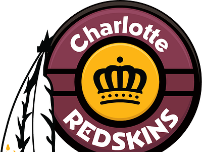 Charlotte Redskins Fans Logo branding design illustration