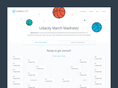 Udacity March Madness ByteBracket bracket learning march madness udacity web design