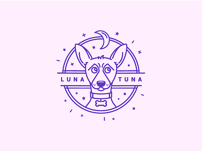 Luna Tuna dog icon iconography illustration line art pet