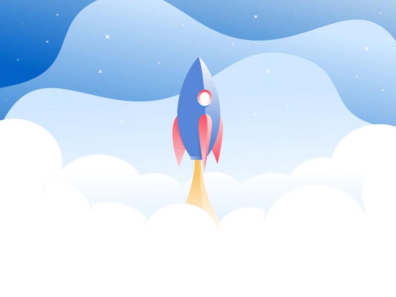 Tally Launch app illustration launch rocket space tally teaser