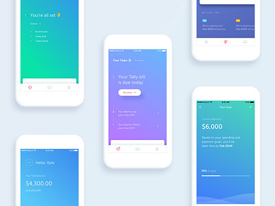 Gradient Love app goals gradient ios iteration minimal tally ui ux