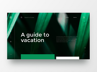 Vacation Guide guide lander plant ui ux vacation visual design