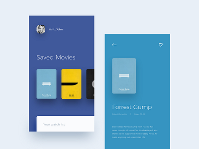 Minimal Movies concept minimal mobile movie ui