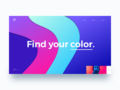 Find your color abstract color gradient lander ui visual