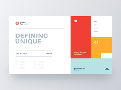defining unique art color concept grid lander modern offset ui