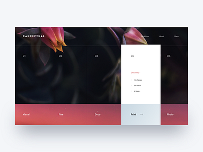 Canceptual Art art color concept grid lander modern offset plant ui ux