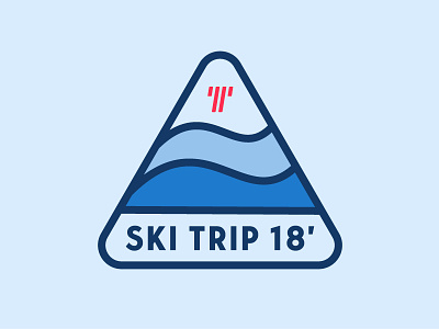 Ski Trip Badge badge color crest fade logo palette stars swag tally