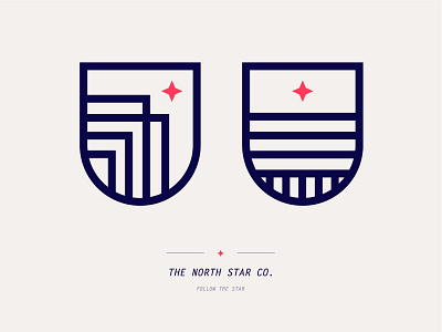 North Star Badge badge color crest fade lines logo north star