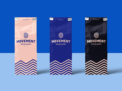 Movement Coffee Bag Concept badge bag coffee crest identity logo move palette