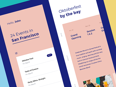 Event app concept app color concept design ios mobile ui ux