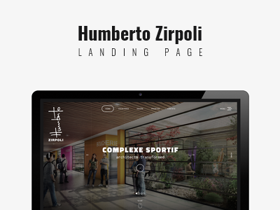 Humberto Zirpoli architecture home page landing page ui ux