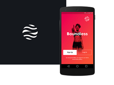 Boundless App - Startup interface layout mobile ui ux web website