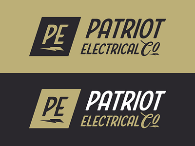 Patriot Electrical Retro Logo Concept brand branding building classic company company logo concept construction contractor electric electrician electricity idenity identity design industrial logo logo design patriot retro riff
