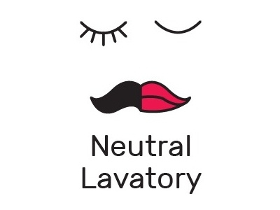 Neutral Lavatory Bathroom Signage bathroom gender equality graphic design icon lgbtq signage transgender