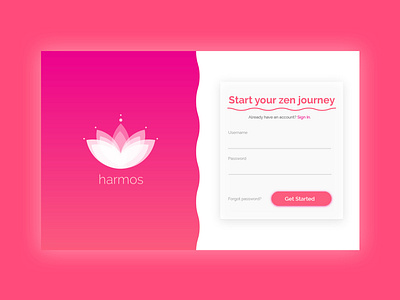 Sign Up challange dailyui dailyui 001 design gradient ios meditation minimal ui uiuxdesign