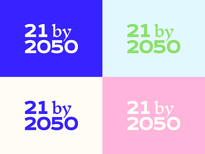 21 by 2050 branding climate change logo mark toronto