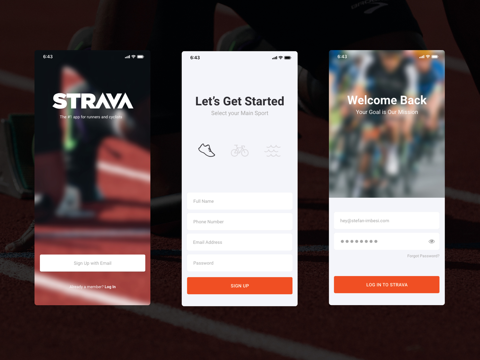 Strava App Onboarding Redesign by Stefan Imbesi on Dribbble