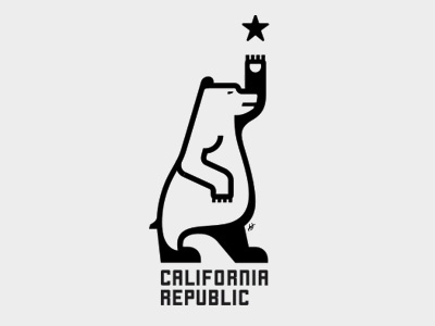 California Republic Bear ‪‎bear‬ ‪‎california‬ ‪‎creative‬ ‪‎design‬ ‪‎illustration‬ ‪‎mkndesign‬