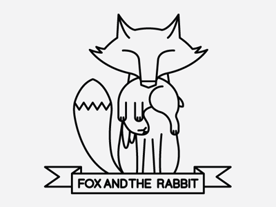Fox and the Rabbit fox icon illustration rabbit ribbon story