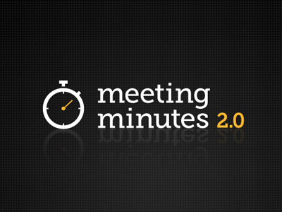 Meeting Minutes 2.0 2.0 app black icon logo meeting minutes yellow