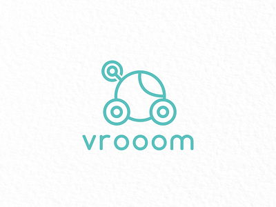 Vrooom - Driverless car company logo blue brand car car auto cute dailylogochallenge design driverless green icon learning logo signal vector vroom vrooom