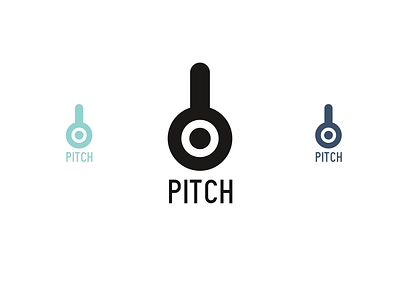 Pitch - music streaming logo bass beats blue branding challenge company daily dailylogochallenge design headphones icon learning logo music notes pitch service sound streaming vector