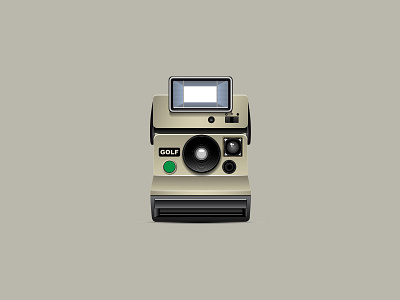 Polaroid emoji golf illustration