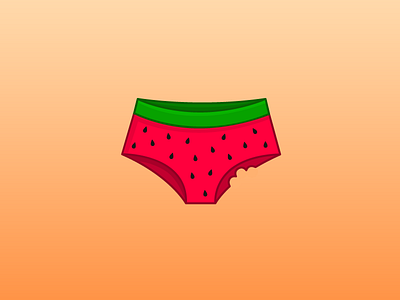 Underwear fun illustration underwear watermelon