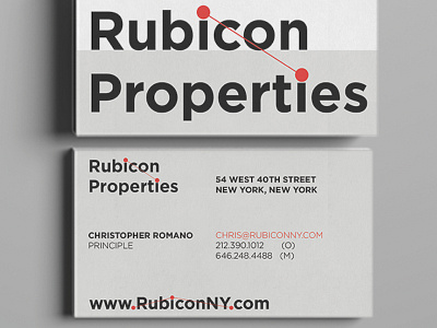 Rubicon River Crossing boundary business card cross real estate rubicon