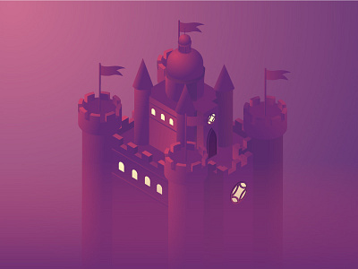 2.5D Air castle 2.5d illustration