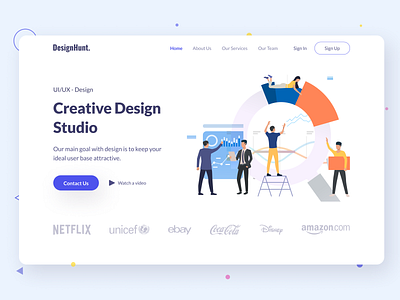 Digital Agency Home Page Hero Section agency agency website blue branding creative creative design dailyui design digital agency landing page ui ux visual design