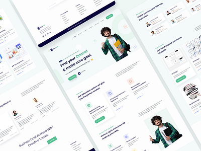 Clasrom : Education Based Landing Page UI