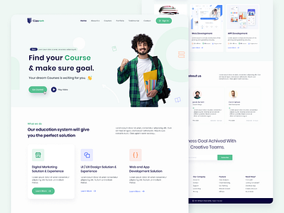 Clasrom : Education Landing Page 👍