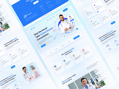 Health Care Landing Page Ui! care clean clinic consultation creative doctors health healthcare hospital medical medical care medical landing page mental health minimal patient physiotherapist physiotherapy trendy 2022 ui visual design