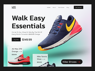 Nike Shoes Website Hero Section!