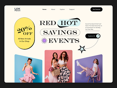 Fashion Website Home Page! beauty branding clean creative design ecommerce fashion hero section home page minimal online shop simple style trending ui ui design ux visual design web design website design
