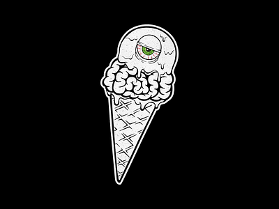 Brain Freeze animation branding cartoon design graphic design hipster ice illustration logo motion graphics retro ui
