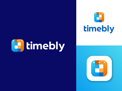 Timebly app icon branding calendar design logo logo design modern tech ui ux