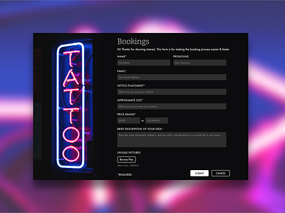 Daily UI 001 accessibility dailyui dailyui 001 dailyuichallenge design form sign up tattoo typography