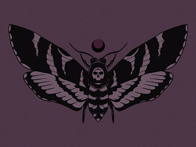 Death's Head branding deaths head moth design graphic design illustration lunar moon moth wine