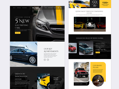 Ecars Landing page app design branding creativity design home page inspiration landing page page ui web page website