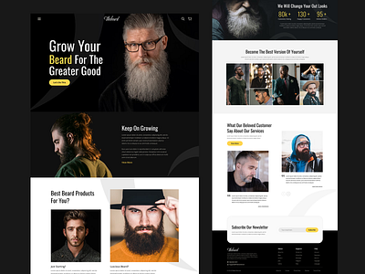 Thebeard Landing page beard branding design graphic design home page landing page template ui website