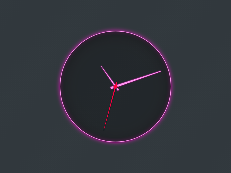 Hot Pink Clock by Geng Gao on Dribbble
