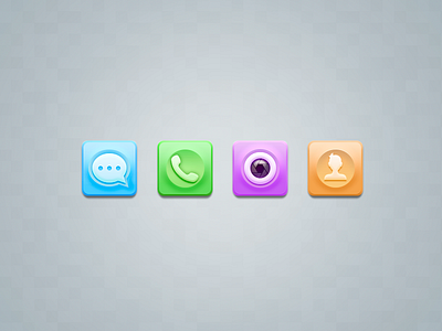 4Icons camera contact message phone