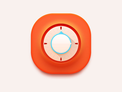 Time Icon icon orange time