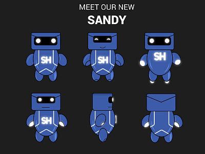 SalesHandy Support Mascot character design graphics design