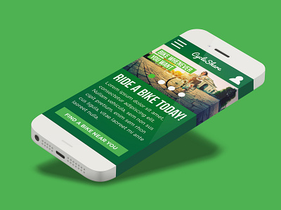 Cycleshare Home bicycle green iphone mobile ui user interface ux