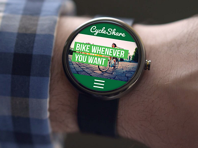 Cycleshare Watch Site adaptable mobile watch watch navigation wearable web design