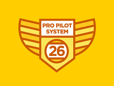 Pro Pilot System Variation 5 aviation badge beer brewing brown flight gold green logo vector wings